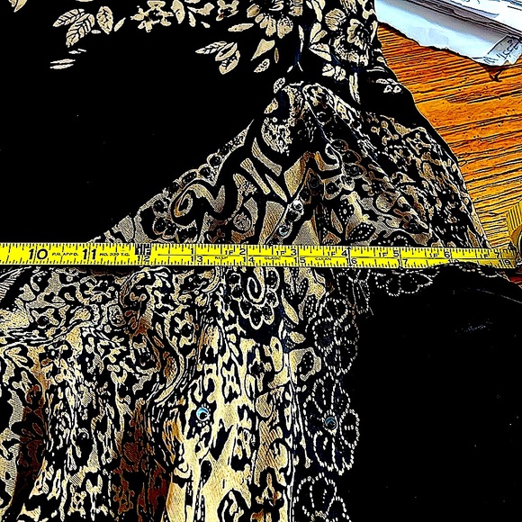 💃🏻GorgeousSue Wong NocturneCocktaildressSilk&VelvetFloral Bohemian EUCS:10💋 - Picture 15 of 16